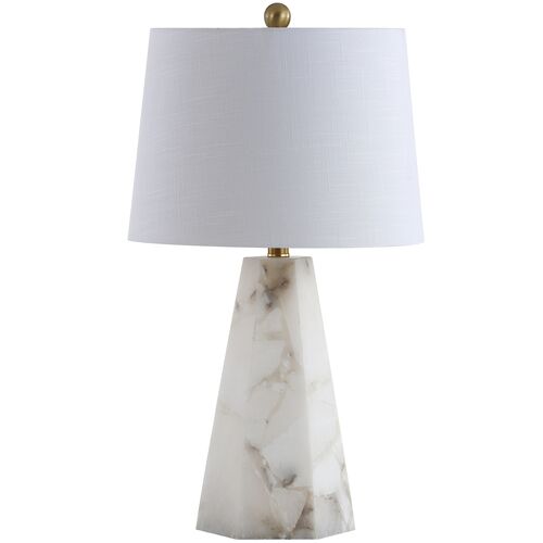 Tempest Alabaster Table Lamp, White 1 Tempest Alabaster Table Lamp, White