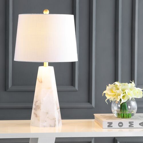 Tempest Alabaster Table Lamp, White 7 Tempest Alabaster Table Lamp, White