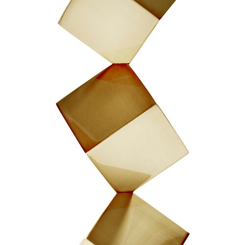 Stacked-Cube Table Lamp, Antiqued Brass 4 Stacked-Cube Table Lamp, Antiqued Brass