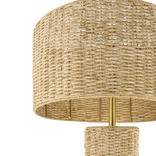 Quinric Rattan Floor Lamp, Natural 4 Quinric Rattan Floor Lamp, Natural