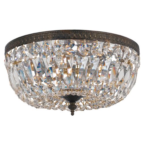 Richmond 3-Light Flush Mount, Bronze 1 Richmond 3-Light Flush Mount, Bronze