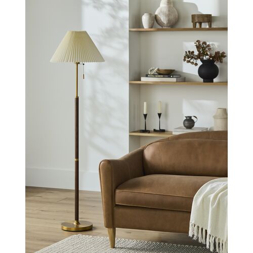 Helenna Floor Lamp, Brown/Brass 2 Helenna Floor Lamp, Brown/Brass