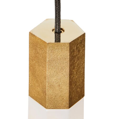 Basalt Single Pendant, Brass 4 Basalt Single Pendant, Brass