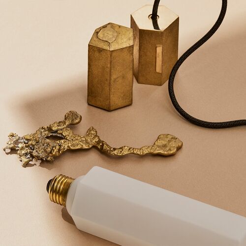 Basalt Single Pendant, Brass 7 Basalt Single Pendant, Brass