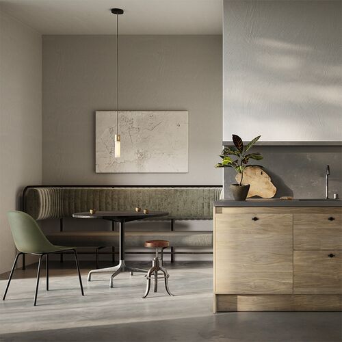 Basalt Single Pendant, Brass 8 Basalt Single Pendant, Brass