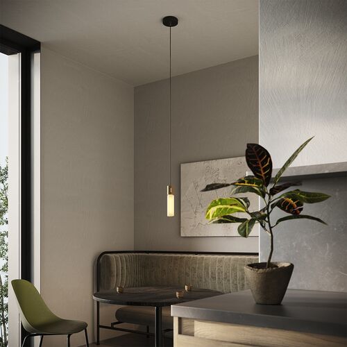 Basalt Single Pendant, Brass 9 Basalt Single Pendant, Brass