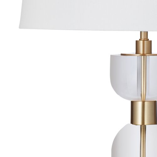 Peter Crystal Table Lamp, Clear/Brass 2 Peter Crystal Table Lamp, Clear/Brass