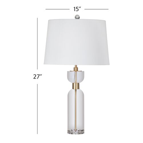 Peter Crystal Table Lamp, Clear/Brass 4 Peter Crystal Table Lamp, Clear/Brass