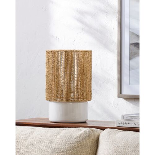 Jagger Accent Table Lamp, White/Natural 2 Jagger Accent Table Lamp, White/Natural