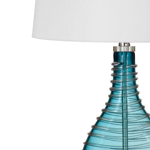 Charles Glass Table Lamp, Blue 2 Charles Glass Table Lamp, Blue
