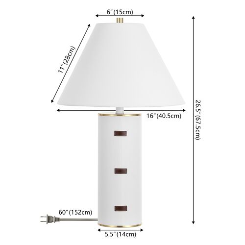 Savere Table Lamp, White/Gold 5 Savere Table Lamp, White/Gold
