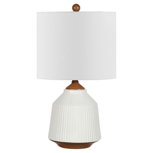 Reece Table Lamp, Brown/White 1 Reece Table Lamp, Brown/White
