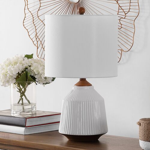 Reece Table Lamp, Brown/White 5 Reece Table Lamp, Brown/White