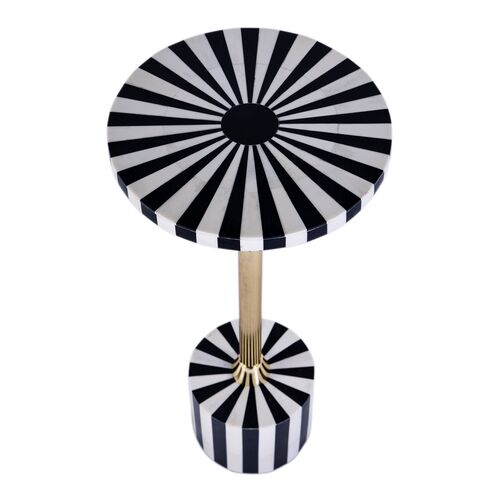 Amelia Bone Inlay Round Side/Drink Table 2 Amelia Bone Inlay Round Side/Drink Table