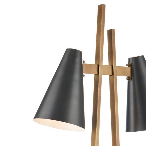 Duet Floor Lamp, Oil Rubbed Bronze/Antique Brass 2 Duet Floor Lamp, Oil Rubbed Bronze/Antique Brass