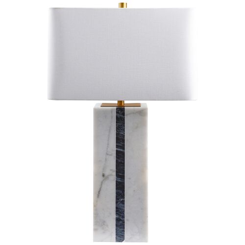 Carter Marble Table Lamp, Gray/White 1 Carter Marble Table Lamp, Gray/White