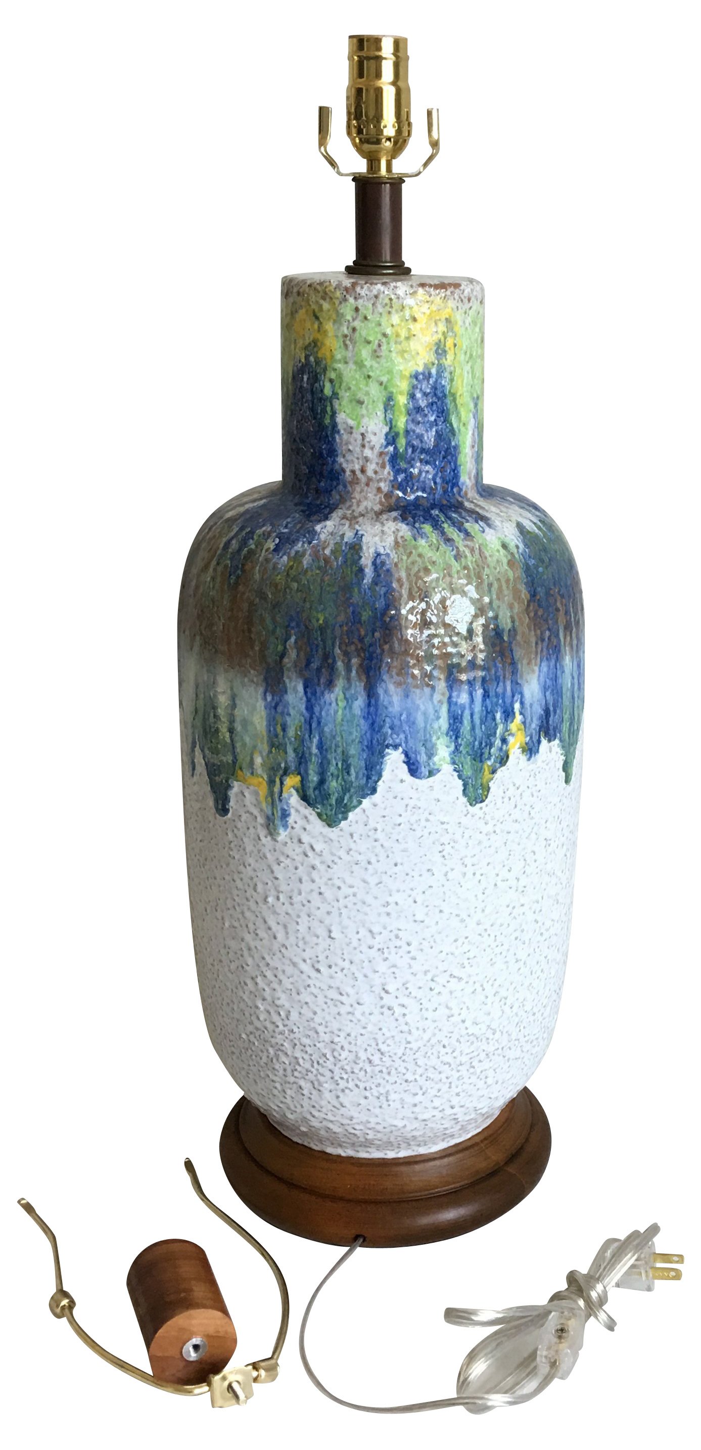 Oversize Midcentury Drip Glaze Lamp 10 Oversize Midcentury Drip Glaze Lamp