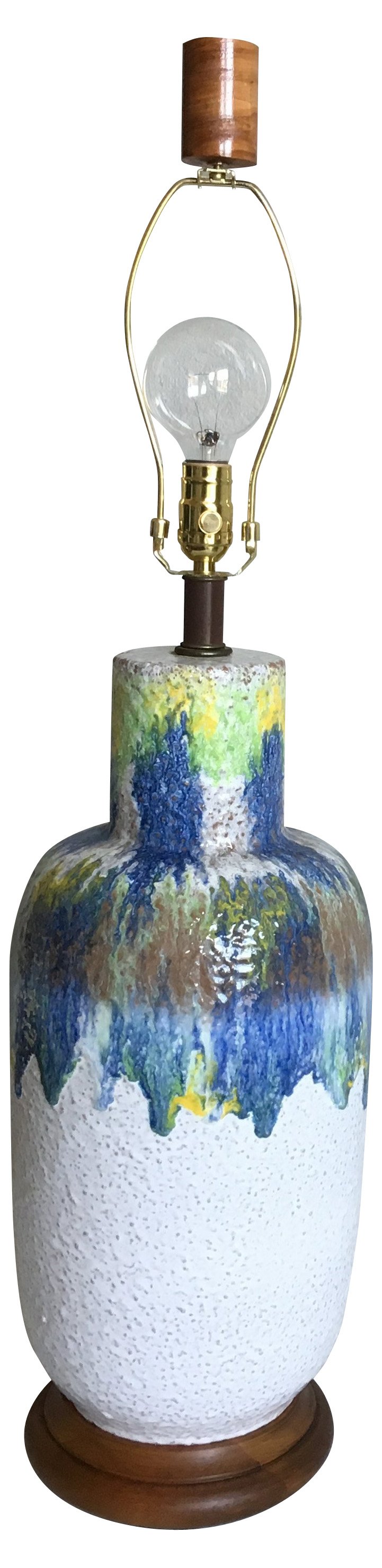 Oversize Midcentury Drip Glaze Lamp 3 Oversize Midcentury Drip Glaze Lamp