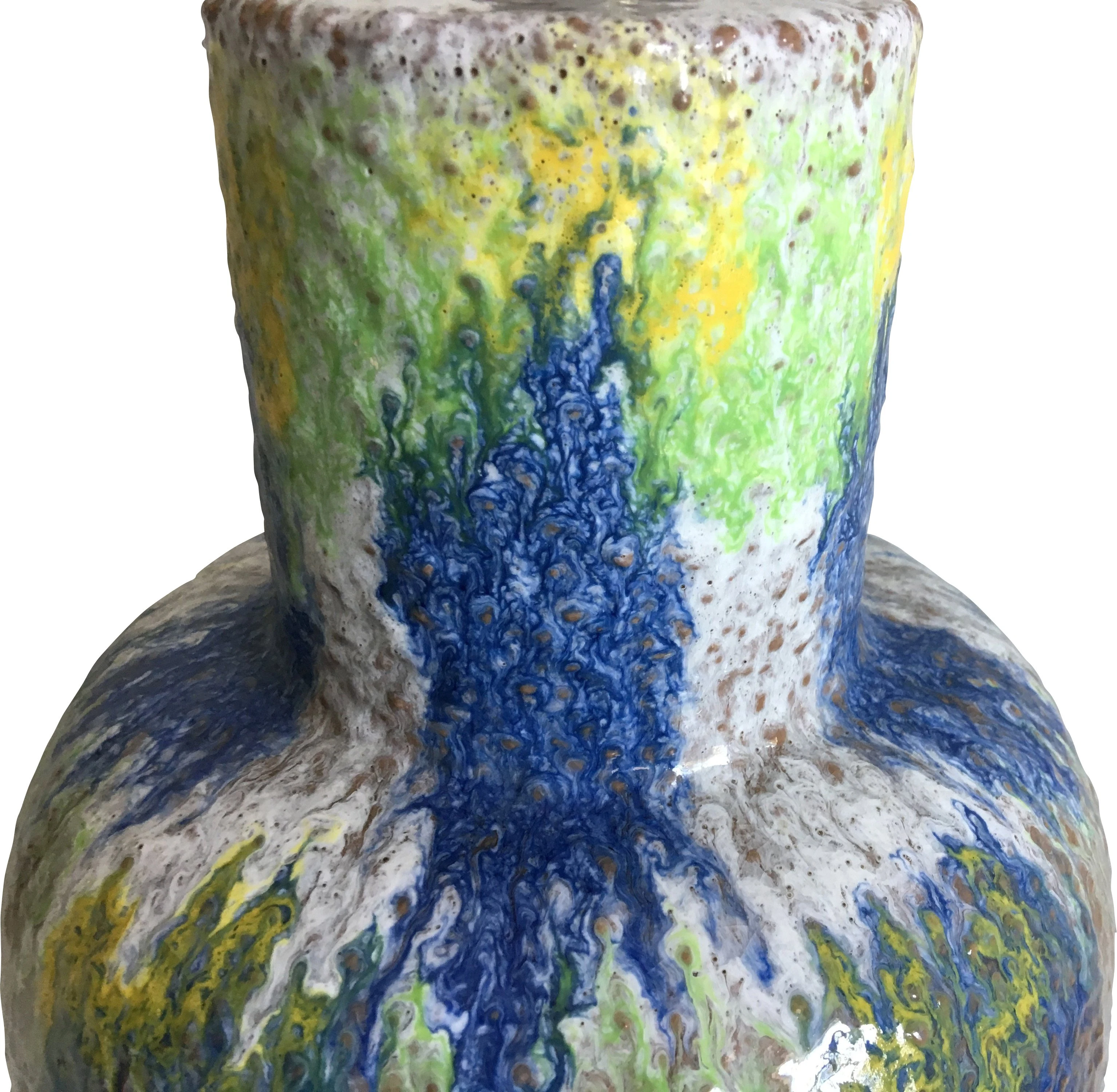 Oversize Midcentury Drip Glaze Lamp 1 Oversize Midcentury Drip Glaze Lamp