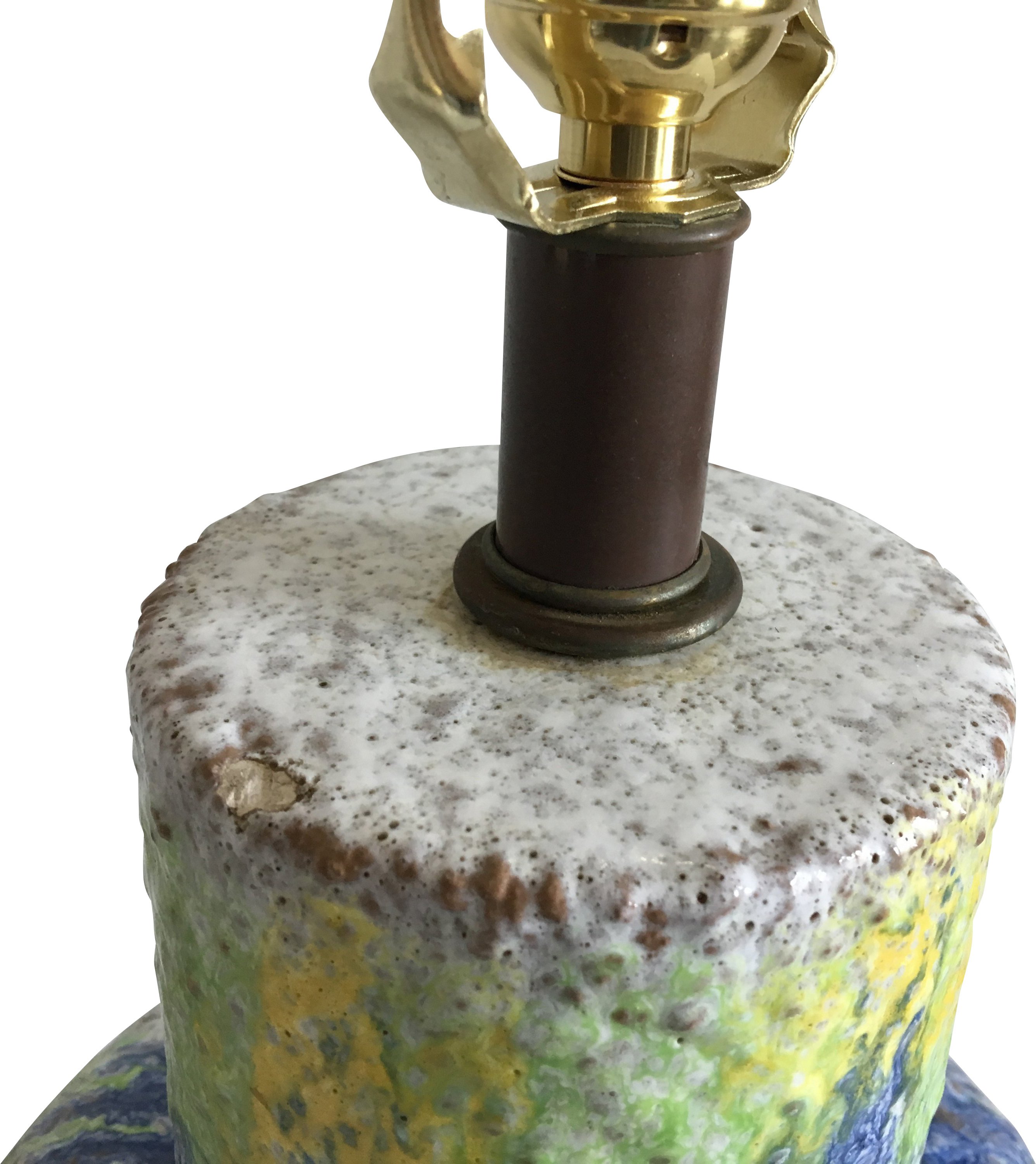 Oversize Midcentury Drip Glaze Lamp 8 Oversize Midcentury Drip Glaze Lamp