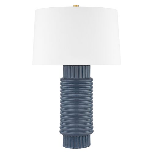 River Ceramic Table Lamp, Grey/Blue 1 River Ceramic Table Lamp, Grey/Blue