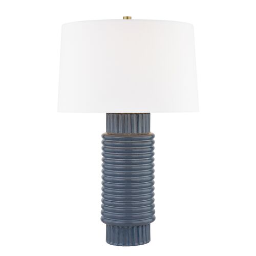 River Ceramic Table Lamp, Grey/Blue 2 River Ceramic Table Lamp, Grey/Blue