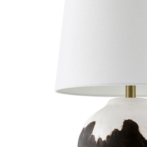 Jovienne Ceramic Table Lamp, Brown/White 5 Jovienne Ceramic Table Lamp, Brown/White