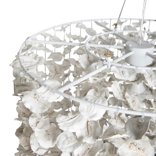 Jacaranda Pod Snowflake Chandelier, White 8 Jacaranda Pod Snowflake Chandelier, White