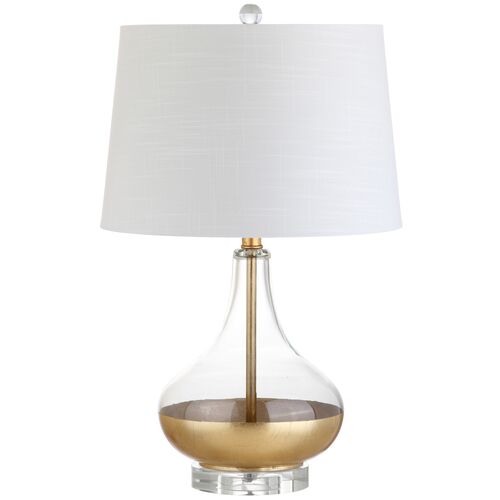 Nova Dipped Table Lamp, Clear/Gold 1 Nova Dipped Table Lamp, Clear/Gold