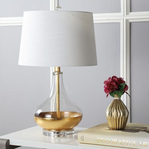 Nova Dipped Table Lamp, Clear/Gold 2 Nova Dipped Table Lamp, Clear/Gold