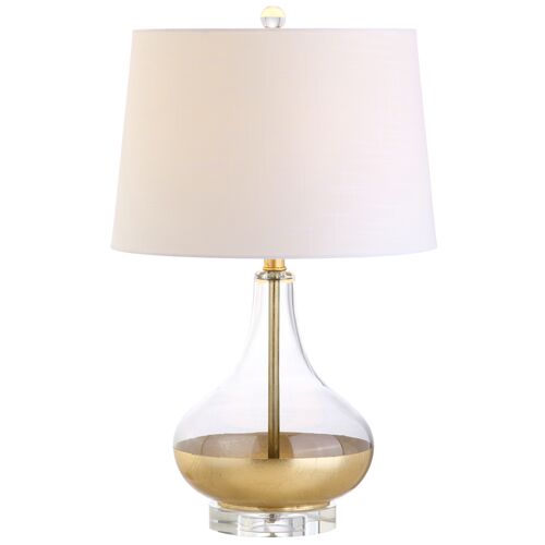 Nova Dipped Table Lamp, Clear/Gold 3 Nova Dipped Table Lamp, Clear/Gold