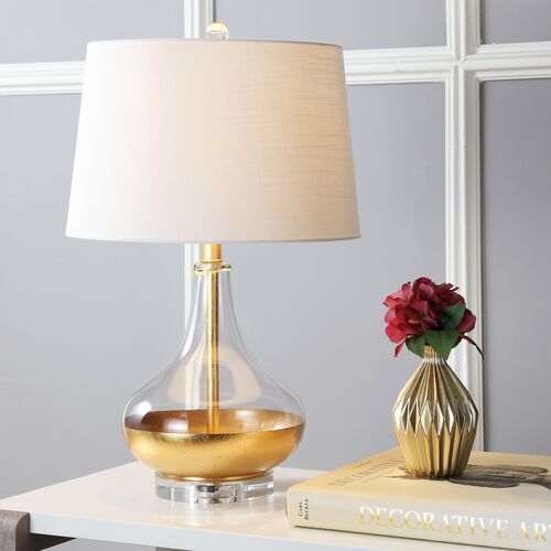 Nova Dipped Table Lamp, Clear/Gold 7 Nova Dipped Table Lamp, Clear/Gold