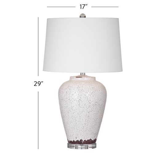 Seth Ceramic Table Lamp, Crackled White 4 Seth Ceramic Table Lamp, Crackled White