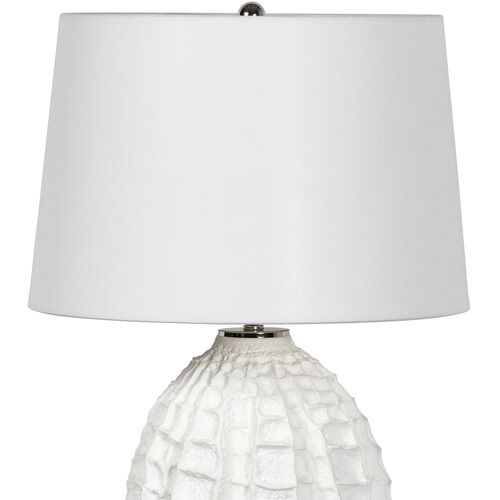 Caspian Small Ceramic Table Lamp, White 2 Caspian Small Ceramic Table Lamp, White