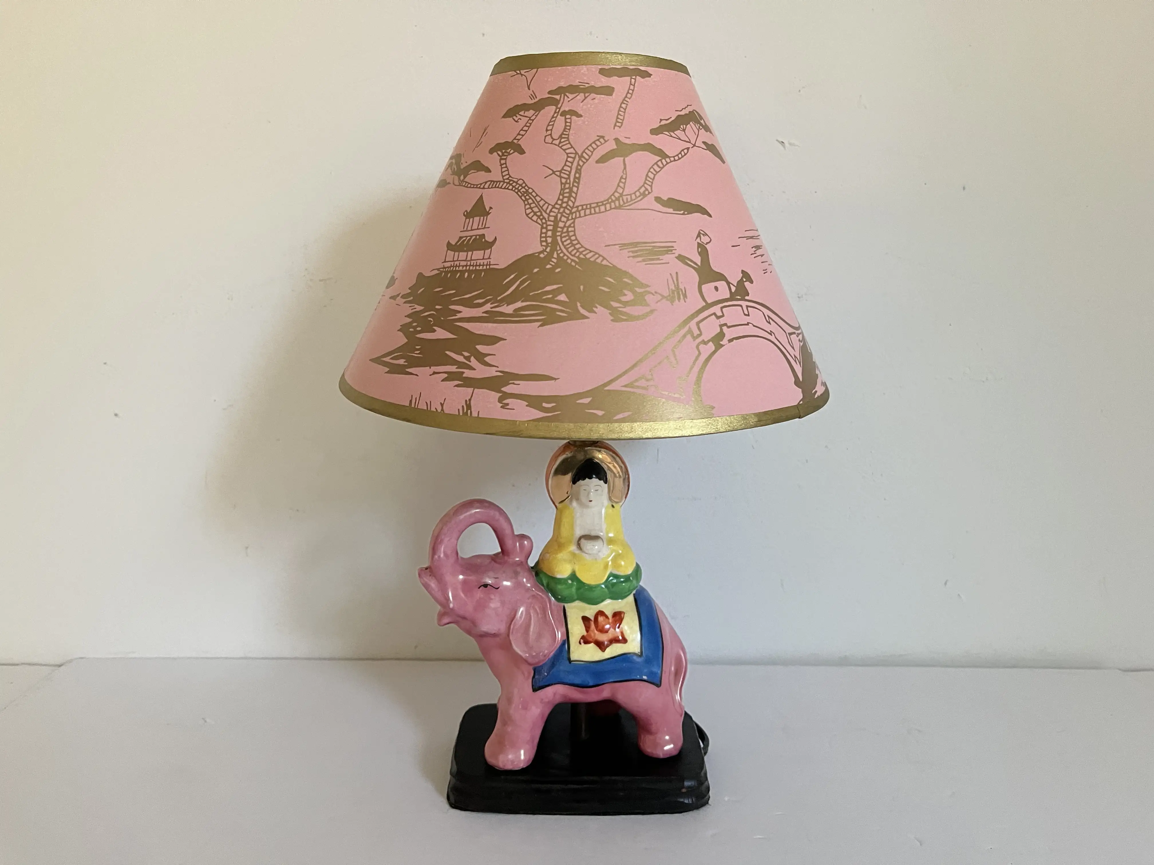 1940s Elephant Lamp & Shade 1 1940s Elephant Lamp & Shade