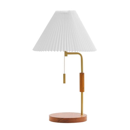 Lejer 24" Table Lamp, Walnut/Brass 1 Lejer 24" Table Lamp, Walnut/Brass