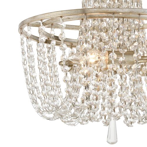 Arcadia Flush Mount, Antiqued Silver 3 Arcadia Flush Mount, Antiqued Silver