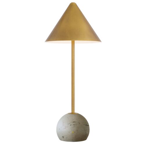 Journey Travertine Cordless Table Lamp, White 1 Journey Travertine Cordless Table Lamp, White