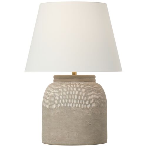Indra Medium Ceramic Table Lamp, Silt Grey 1 Indra Medium Ceramic Table Lamp, Silt Grey