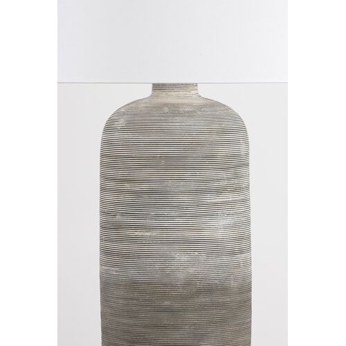 Davian Ceramic Table Lamp, Grey Ombre 3 Davian Ceramic Table Lamp, Grey Ombre