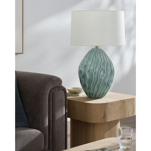 Jessenia Ceramic Table Lamp, Green 2 Jessenia Ceramic Table Lamp, Green