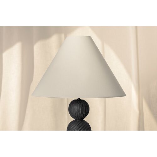 Miela 30" Table Lamp, Forged Iron/Ceramic Black Motif 7 Miela 30" Table Lamp, Forged Iron/Ceramic Black Motif