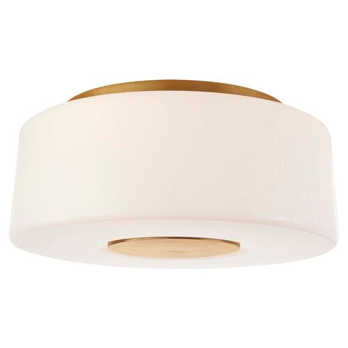 Acme Flush Mount, Soft Brass