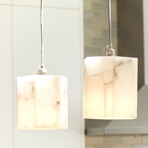 Borealis Pendant, Alabaster 2 Borealis Pendant, Alabaster