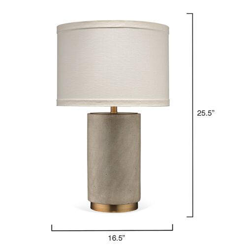 Mortar Cement Table Lamp, Gray 3 Mortar Cement Table Lamp, Gray