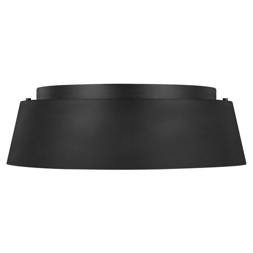 Asher 3-Light Flush Mount, Midnight Black