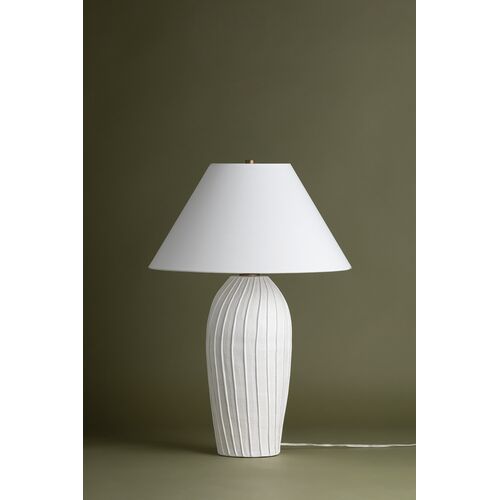Deacon Ceramic Table Lamp, Chalky White 2 Deacon Ceramic Table Lamp, Chalky White