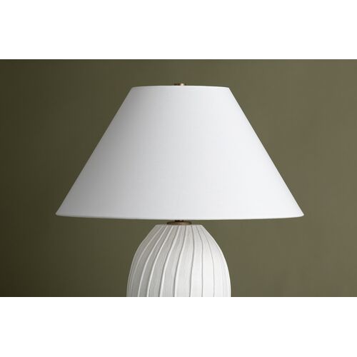 Deacon Ceramic Table Lamp, Chalky White 4 Deacon Ceramic Table Lamp, Chalky White