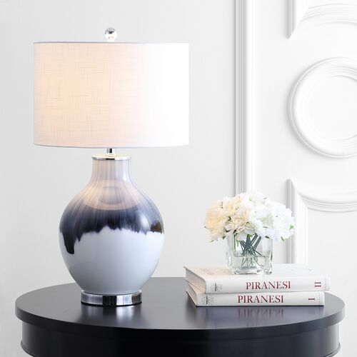 Vale Table Lamp, Blue/White 4 Vale Table Lamp, Blue/White