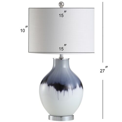 Vale Table Lamp, Blue/White 7 Vale Table Lamp, Blue/White